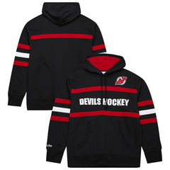 New Jersey Devils Mitchell & Ness Head Coach Slogan Pullover Hoodie - Black - NHL