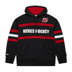 New Jersey Devils Mitchell & Ness Head Coach Slogan Pullover Hoodie - Black - NHL
