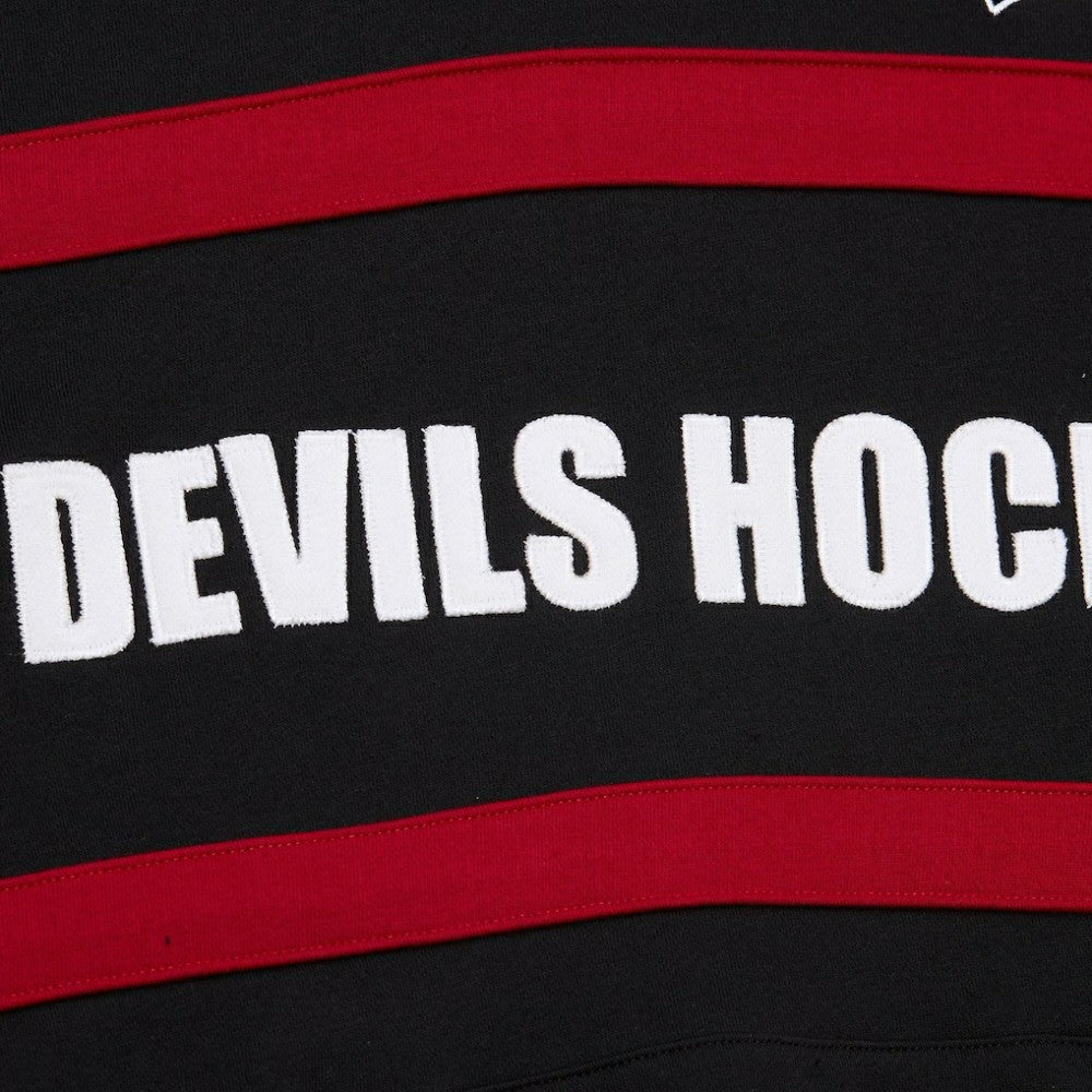 New Jersey Devils Mitchell & Ness Head Coach Slogan Pullover Hoodie - Black - NHL