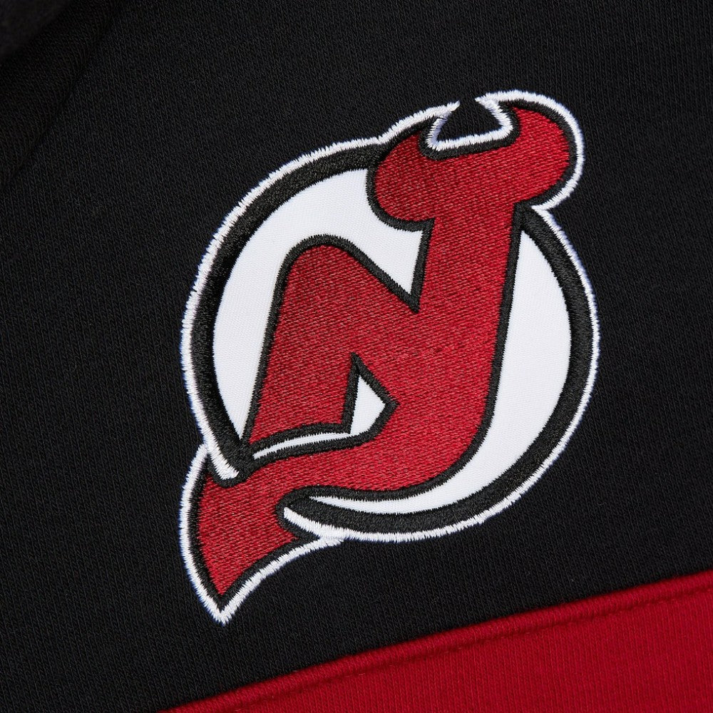 New Jersey Devils Mitchell & Ness Head Coach Slogan Pullover Hoodie - Black - NHL