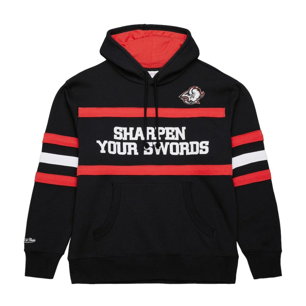 Buffalo Sabres Mitchell & Ness Head Coach Slogan Pullover Hoodie - Black - NHL