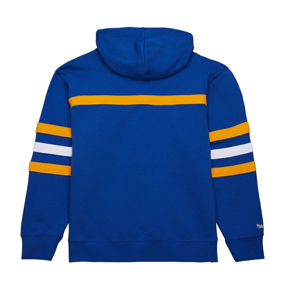 St. Louis Blues Mitchell & Ness Head Coach Slogan Pullover Hoodie - Blue - NHL