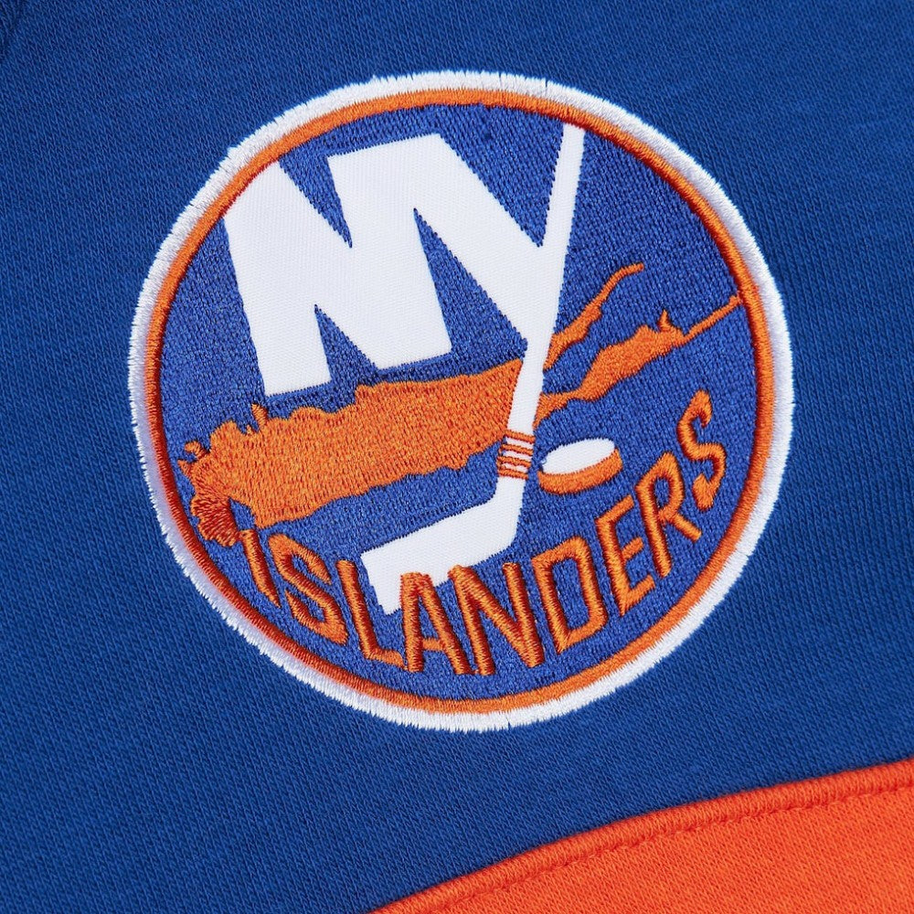 New York Islanders Mitchell & Ness Head Coach Slogan Pullover Hoodie - Royal - NHL