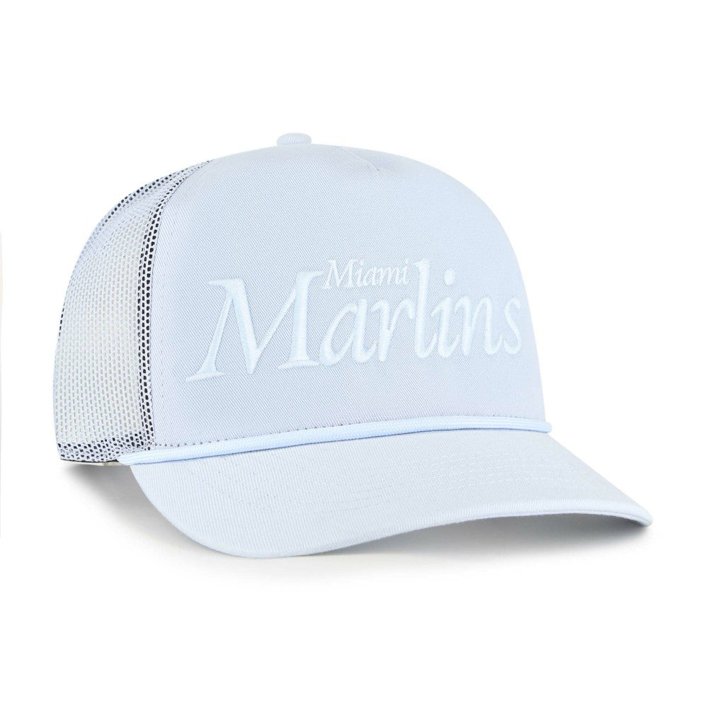 Miami Marlins '47 Foundation Script Hitch Adjustable Trucker Hat - MLB