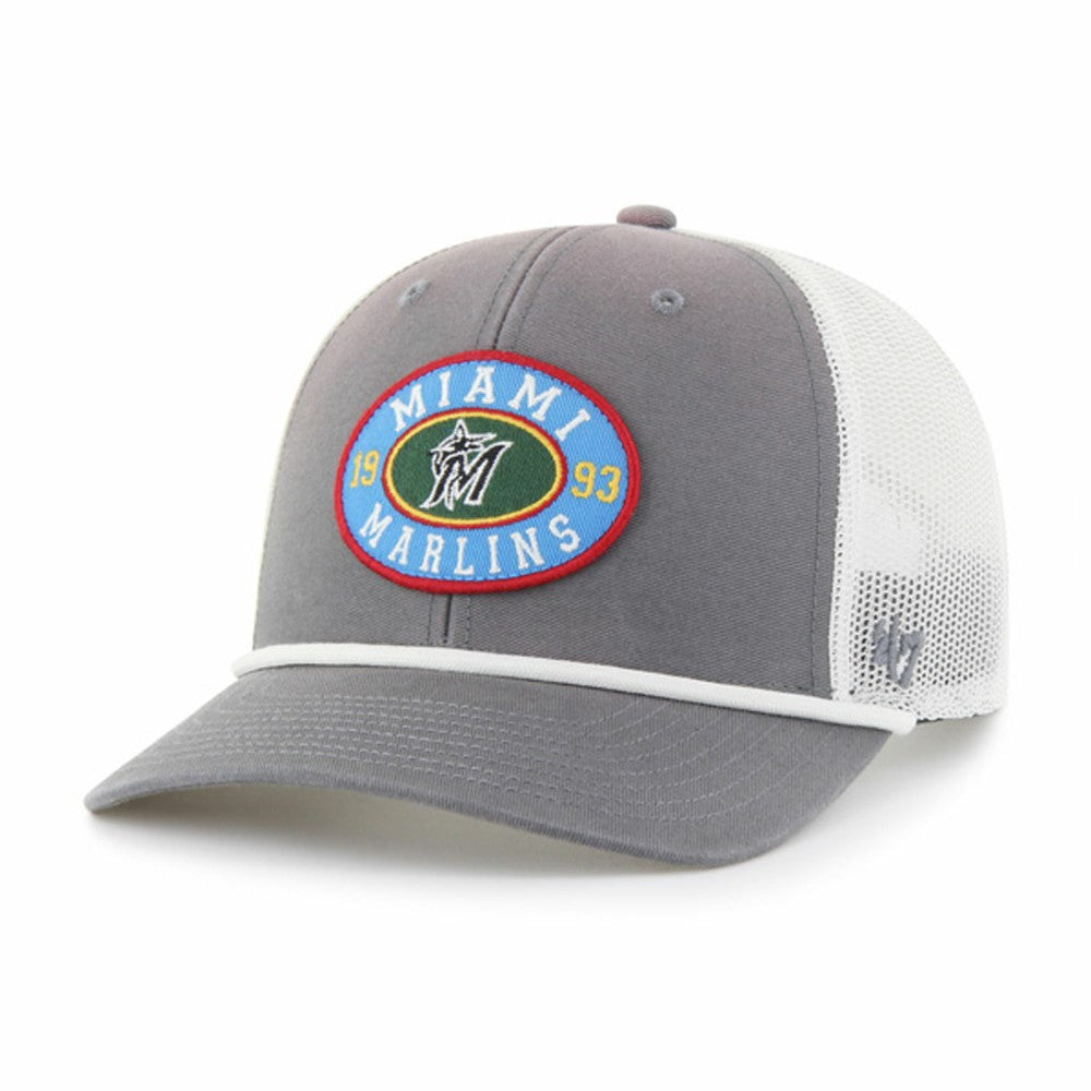 Miami Marlins '47 Tide Sweep Rope Trucker Adjustable Hat - MLB