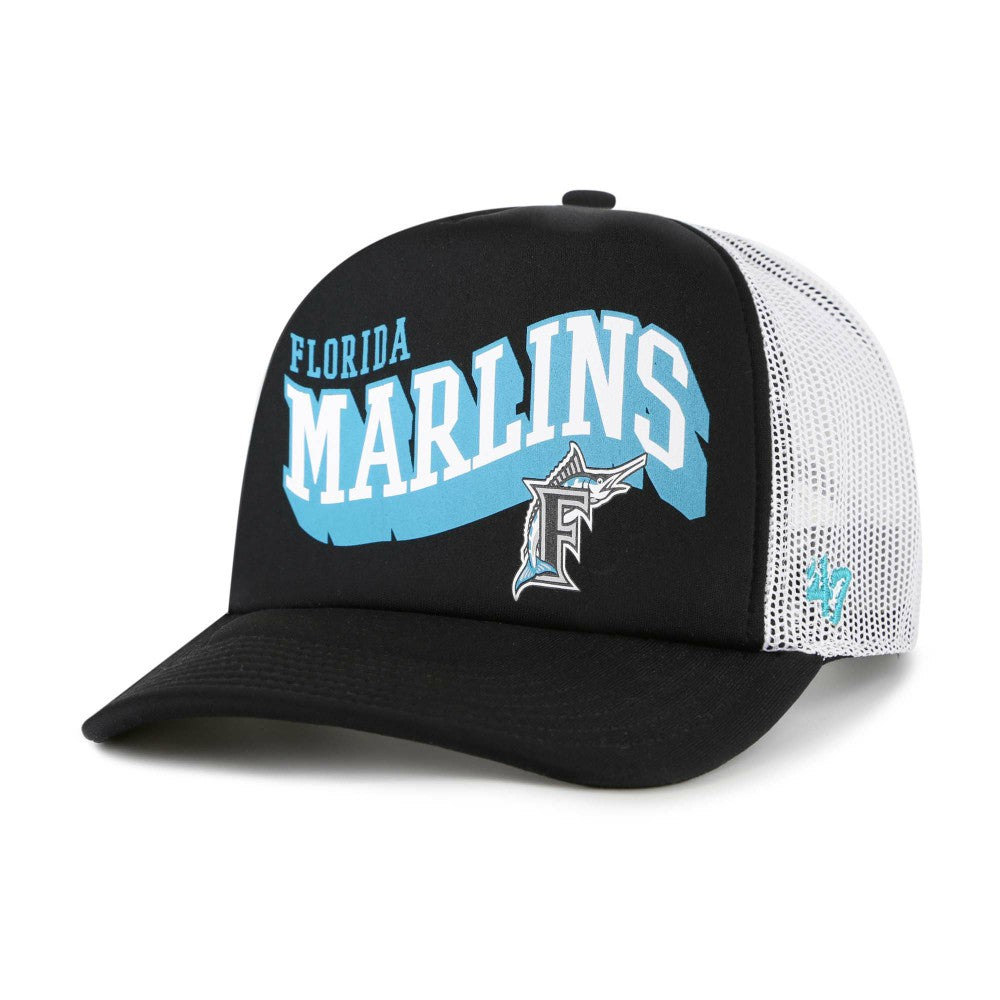 Miami Marlins '47 Meander Foam Trucker Snapback Hat - MLB