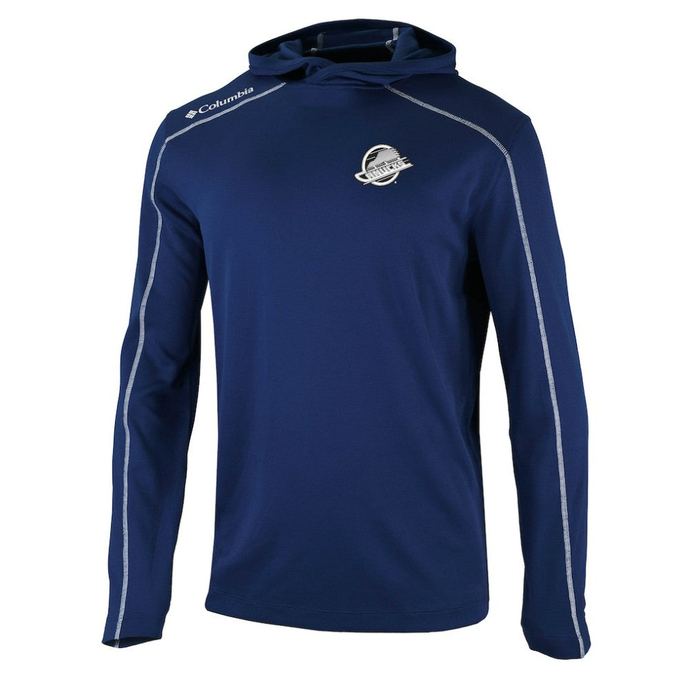 Vancouver Canucks Columbia Shotgun Omni-Wick Pullover Hoodie - Navy - NHL