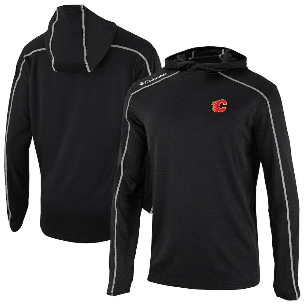 Calgary Flames Columbia Shotgun Omni-Wick Pullover Hoodie - Black - NHL