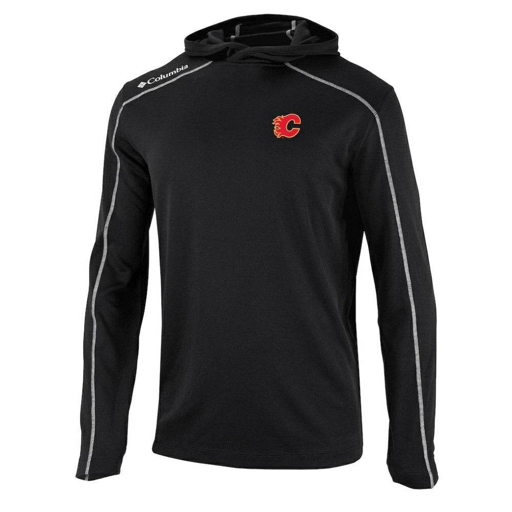 Calgary Flames Columbia Shotgun Omni-Wick Pullover Hoodie - Black - NHL