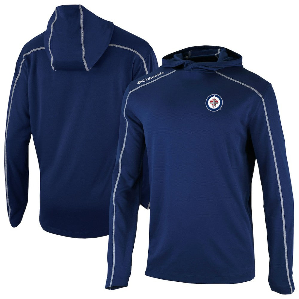 Winnipeg Jets Columbia Shotgun Omni-Wick Pullover Hoodie - Navy - NHL
