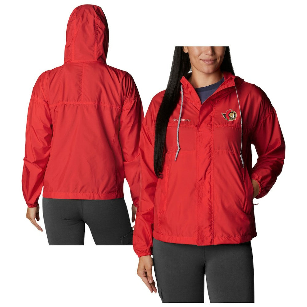 Ottawa Senators Columbia Women's Flash Challenger Omni-Wick Hoodie Full-Zip Windbreaker - Red - NHL