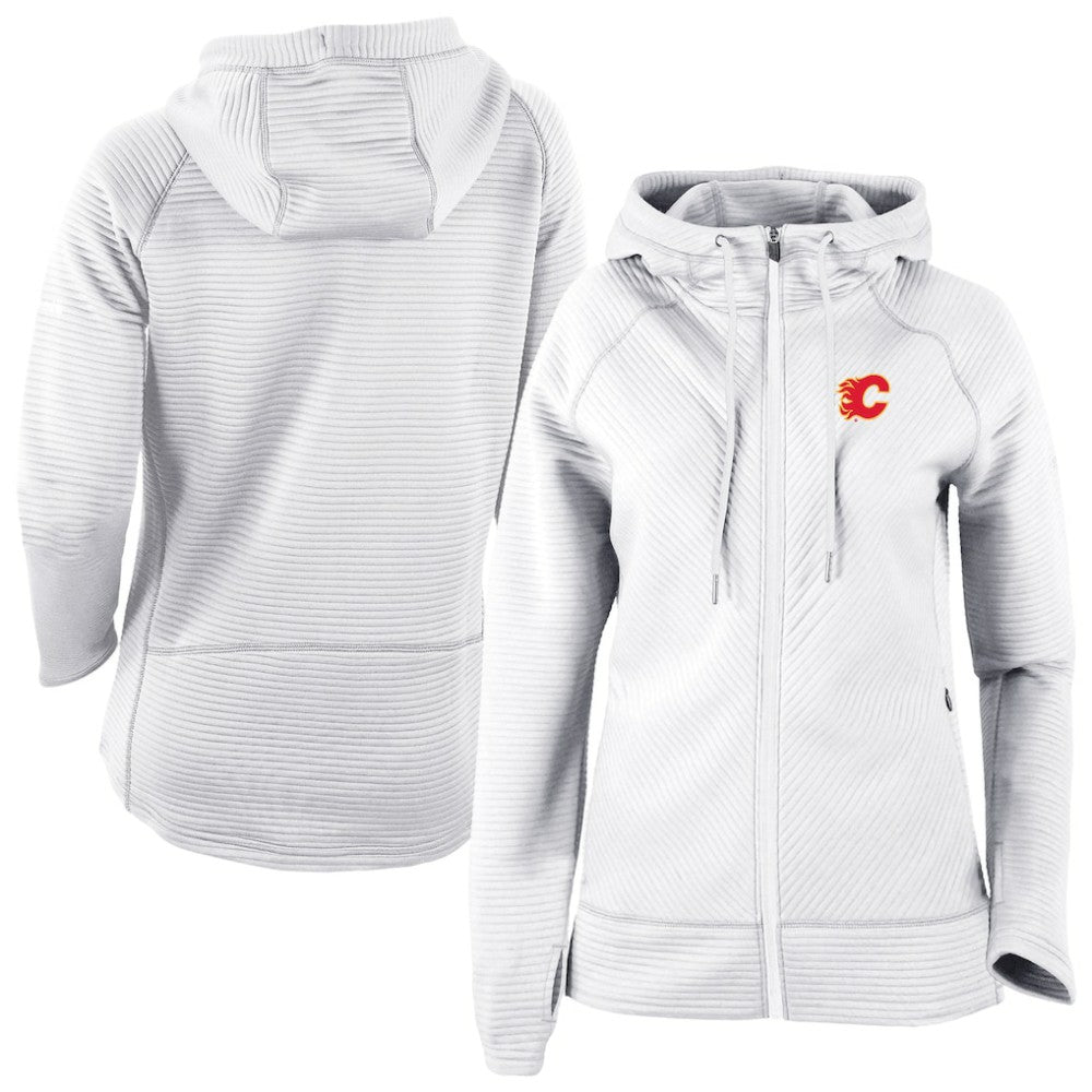 Calgary Flames Columbia Omni-Wick Pack It Up Full-Zip Jacket - White - NHL