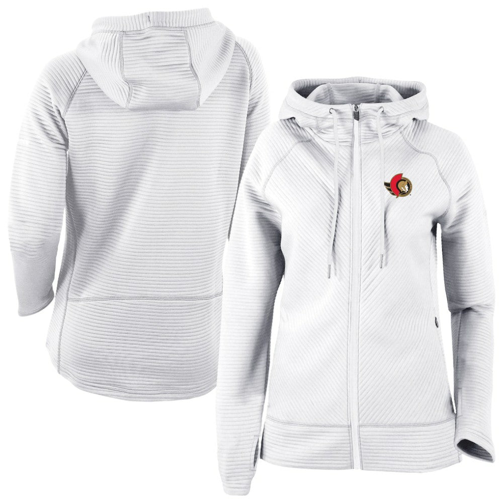 Ottawa Senators Columbia Omni-Wick Pack It Up Full-Zip Jacket - White - NHL