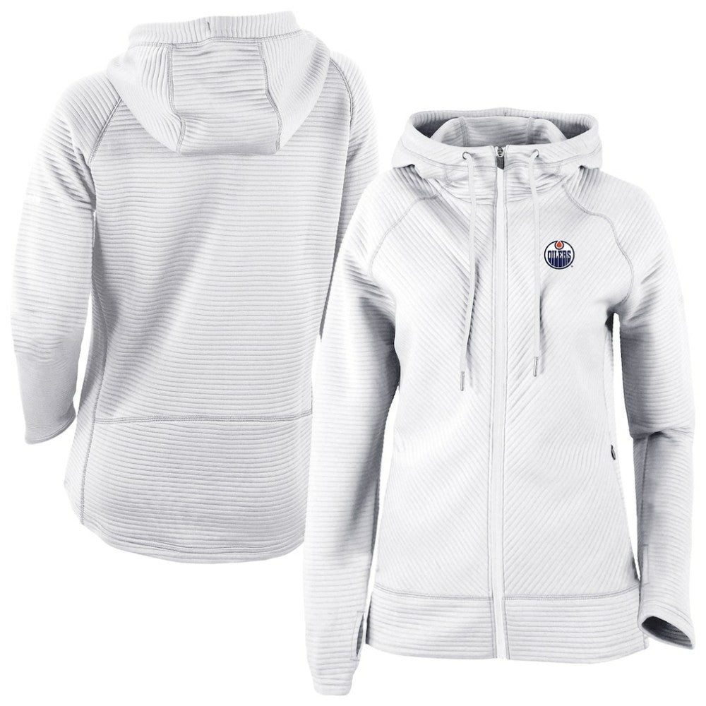 Edmonton Oilers Columbia Omni-Wick Pack It Up Full-Zip Jacket - White - NHL