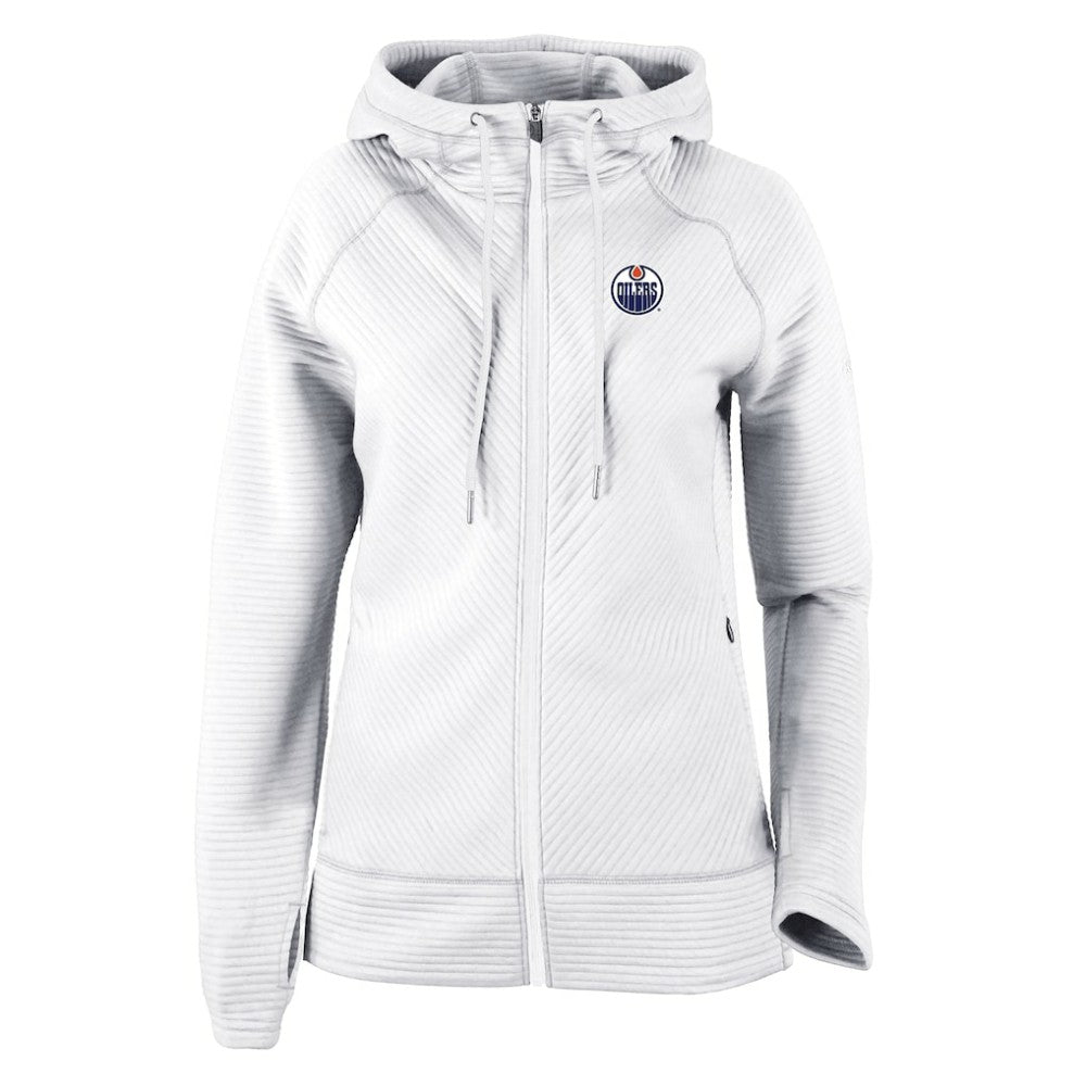 Edmonton Oilers Columbia Omni-Wick Pack It Up Full-Zip Jacket - White - NHL