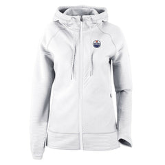 Edmonton Oilers Columbia Omni-Wick Pack It Up Full-Zip Jacket - White - NHL