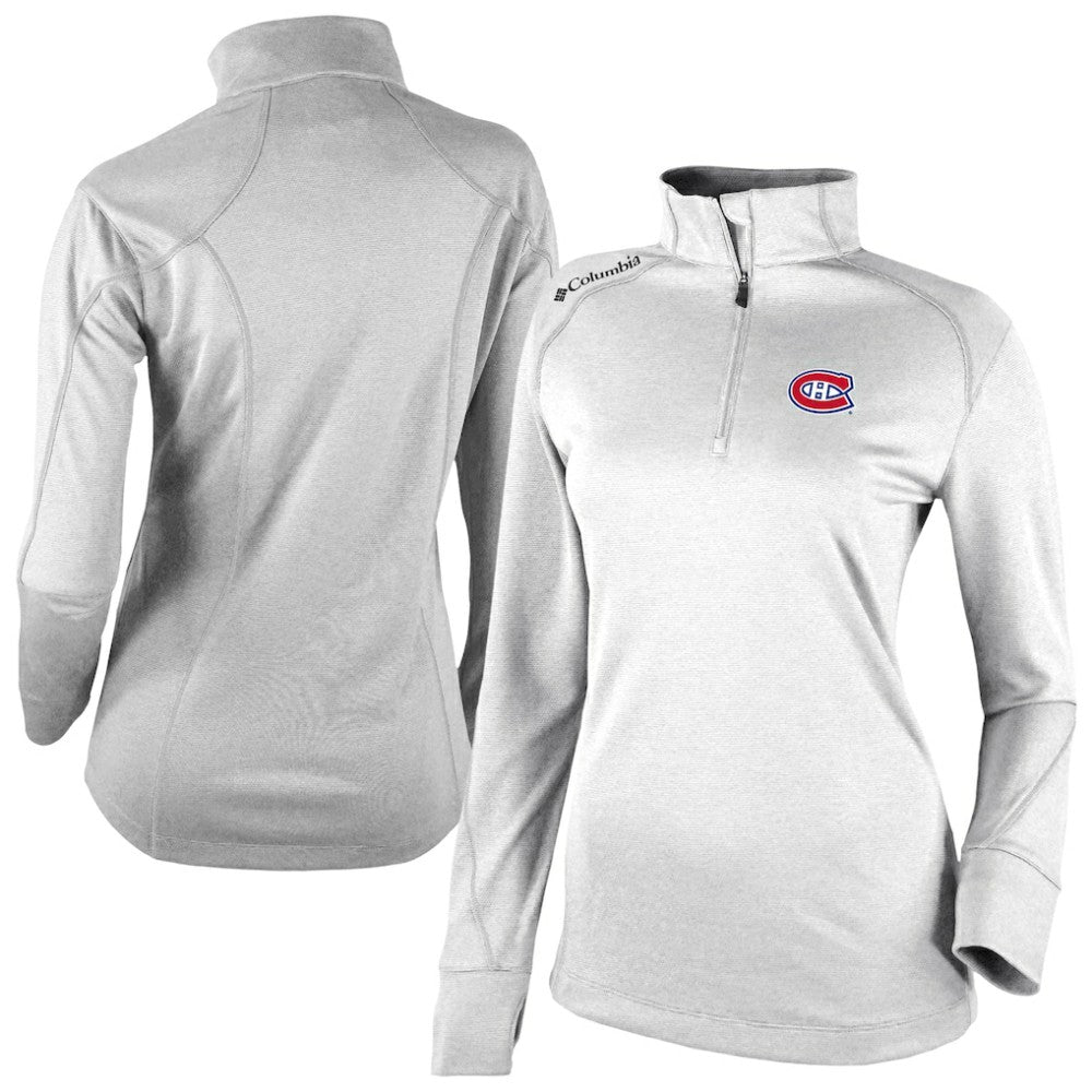 Montreal Canadiens Columbia Women's Omni-Wick Shotgun 2.0 Quarter-Zip Pullover Top - White - NHL