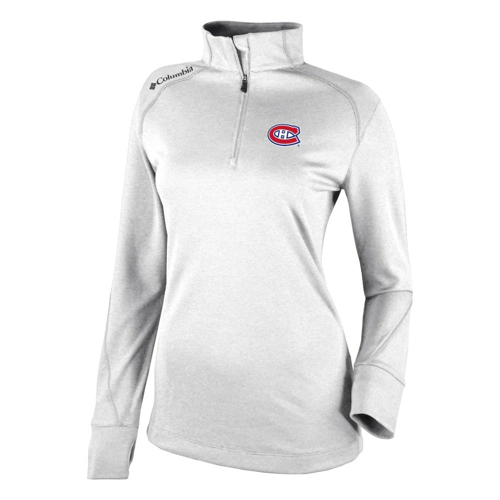Montreal Canadiens Columbia Women's Omni-Wick Shotgun 2.0 Quarter-Zip Pullover Top - White - NHL