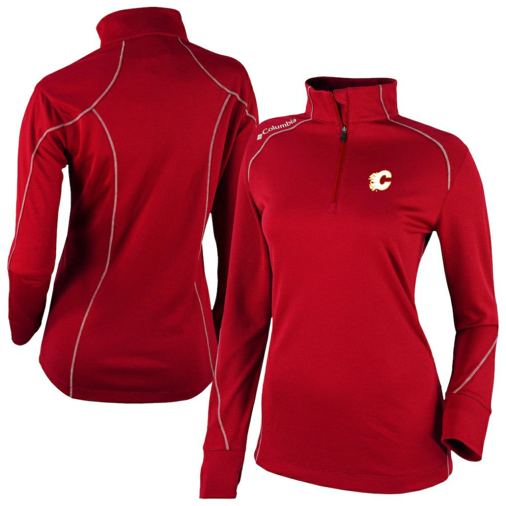 Calgary Flames Columbia Women's Omni-Wick Shotgun 2.0 Quarter-Zip Pullover Top - Red - NHL
