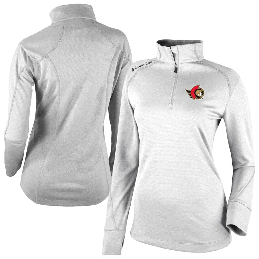 Ottawa Senators Columbia Women's Omni-Wick Shotgun 2.0 Quarter-Zip Pullover Top - White - NHL