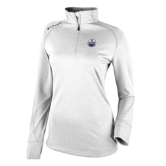 Edmonton Oilers Columbia Women's Omni-Wick Shotgun 2.0 Quarter-Zip Pullover Top - White - NHL