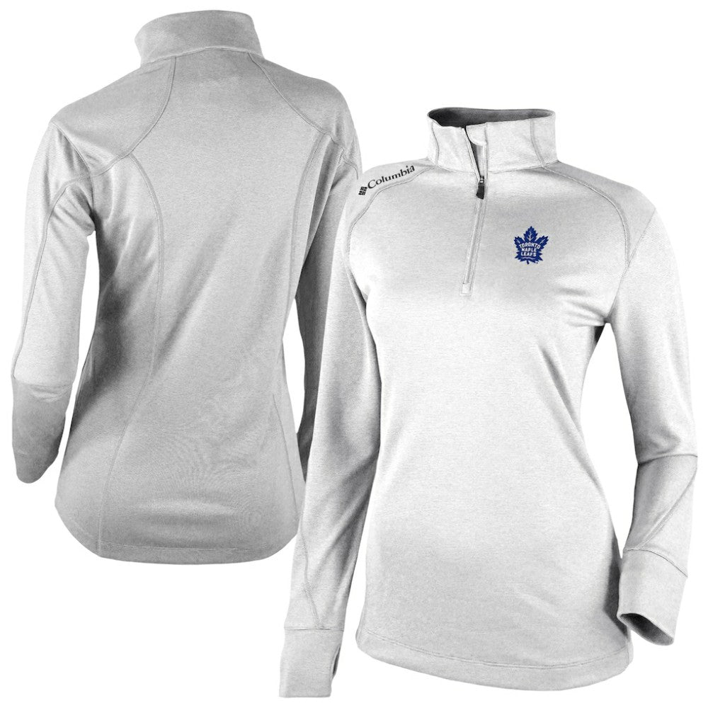 Toronto Maple Leafs Columbia Women's Omni-Wick Shotgun 2.0 Quarter-Zip Pullover Top - White - NHL