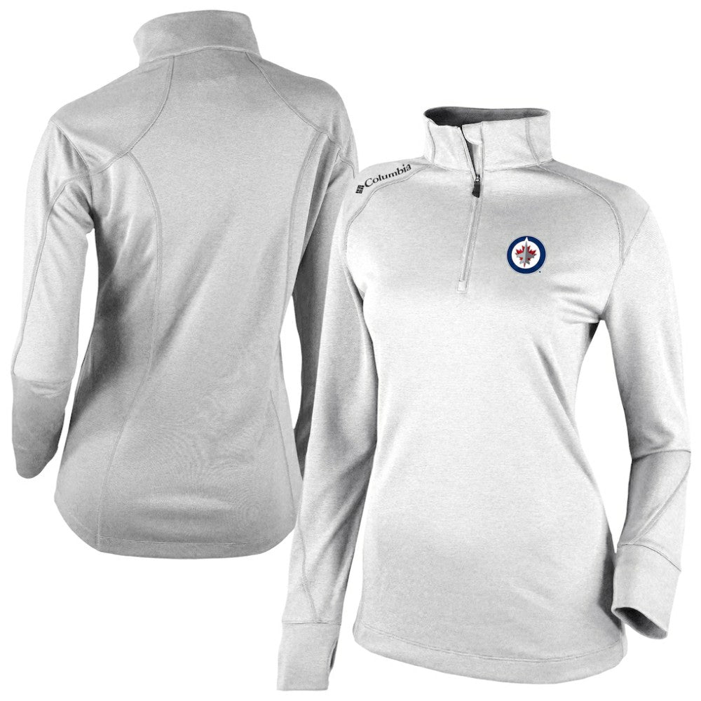 Winnipeg Jets Columbia Women's Omni-Wick Shotgun 2.0 Quarter-Zip Pullover Top - White - NHL