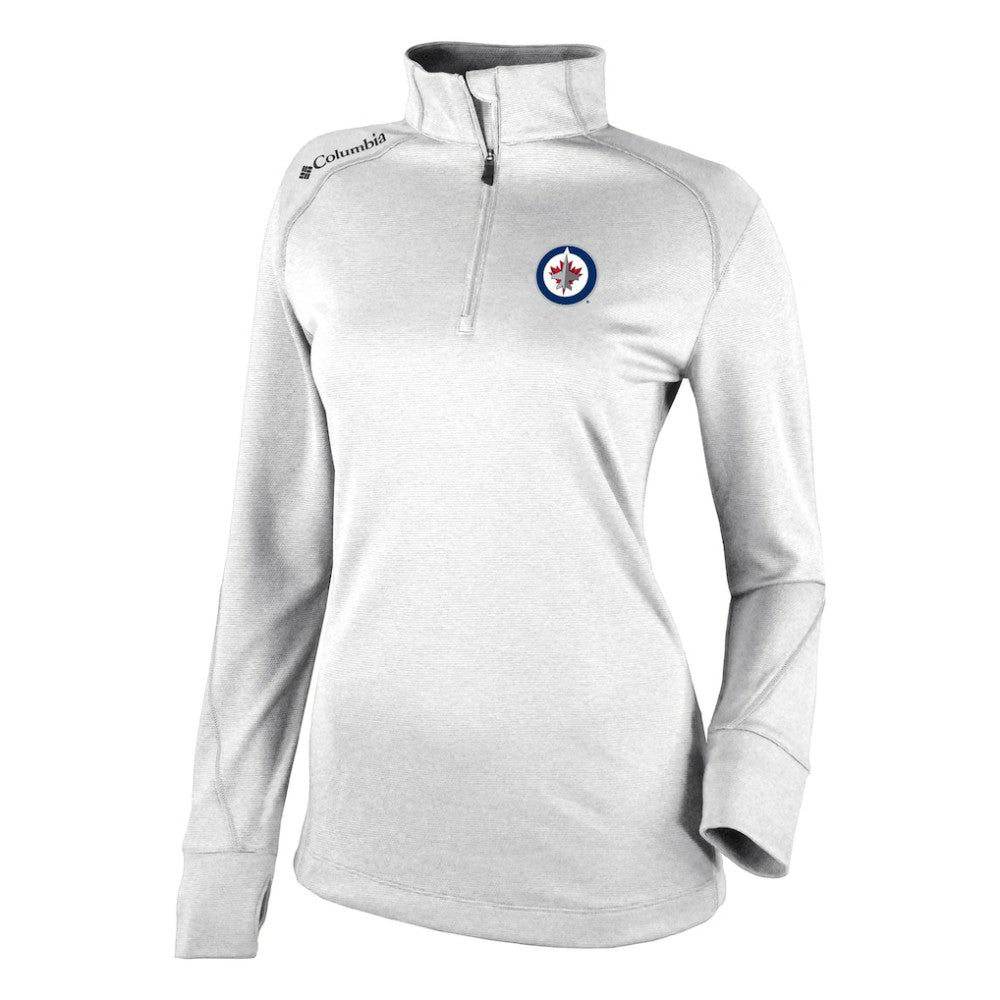 Winnipeg Jets Columbia Women's Omni-Wick Shotgun 2.0 Quarter-Zip Pullover Top - White - NHL