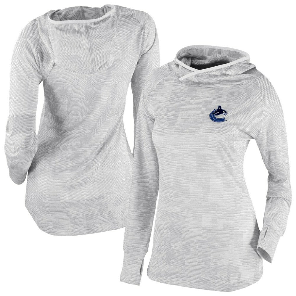 Vancouver Canucks Columbia Women's Omni-Wick Sunday Ball Pullover Hoodie - White - NHL