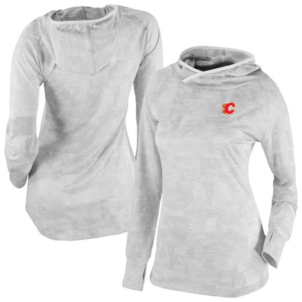 Calgary Flames Columbia Women's Omni-Wick Sunday Ball Pullover Hoodie - White - NHL