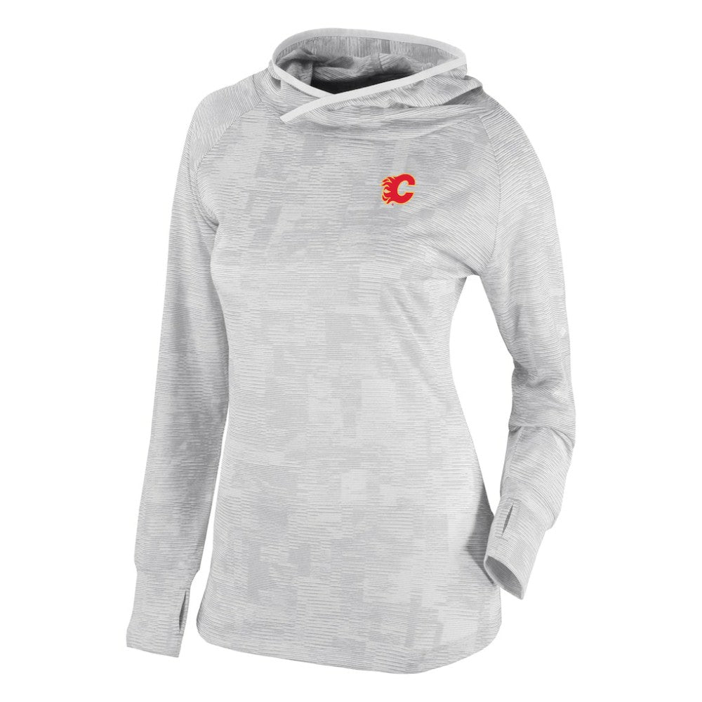 Calgary Flames Columbia Women's Omni-Wick Sunday Ball Pullover Hoodie - White - NHL