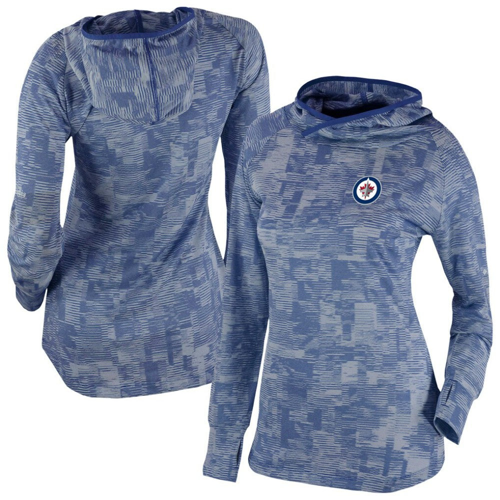 Winnipeg Jets Columbia Women's Omni-Wick Sunday Ball Pullover Hoodie - Navy - NHL