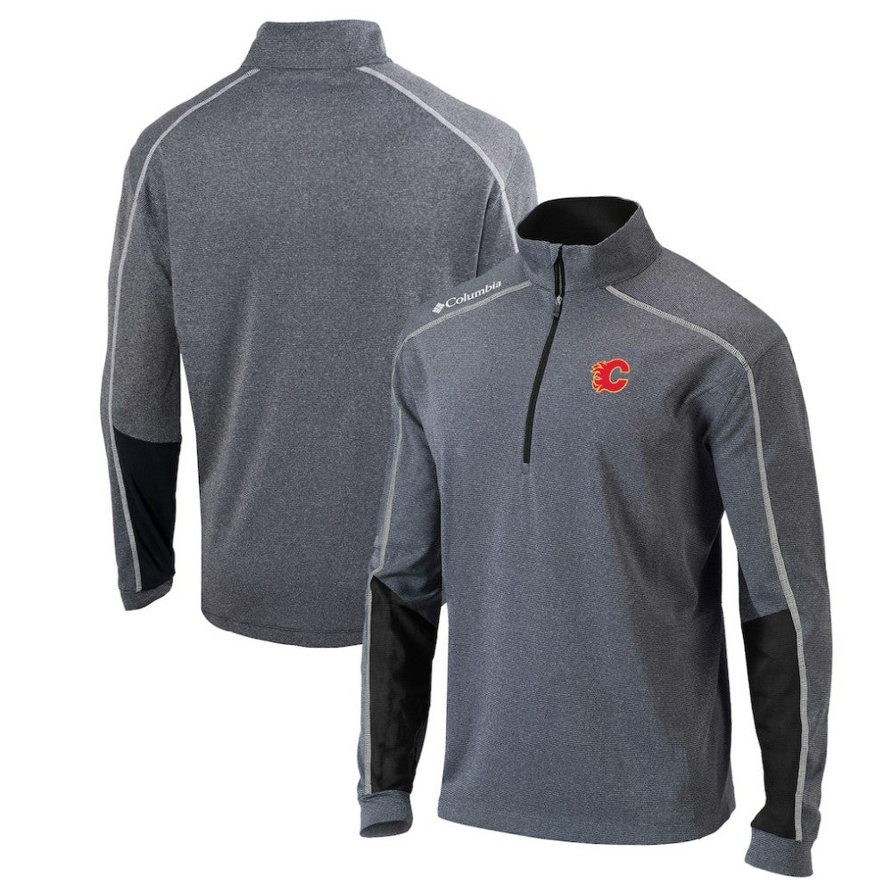 Calgary Flames Columbia Omni-Wick Shotgun 2.0 Quarter-Zip Pullover Top - Black - NHL