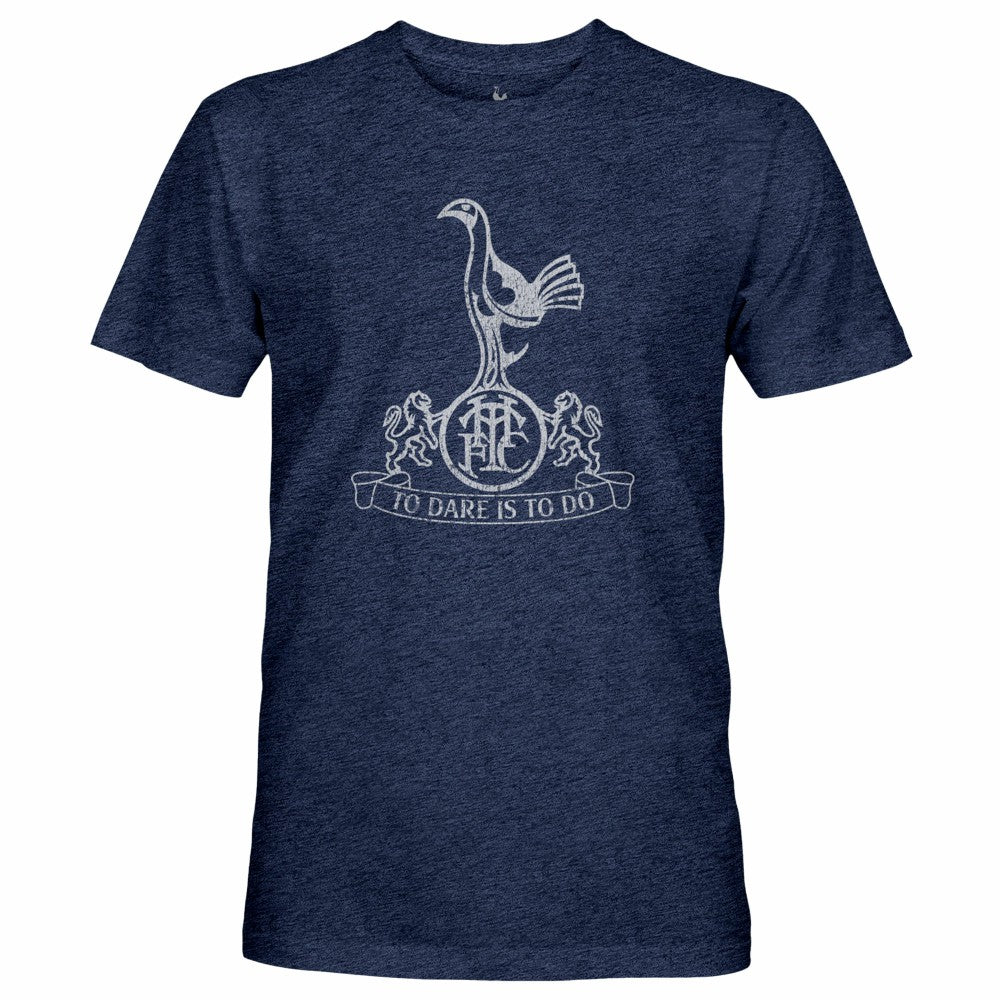Tottenham Hotspur 1863FC Retro Mono Badge Vintage Tri-Blend T-Shirt Navy - FIFA World CUP