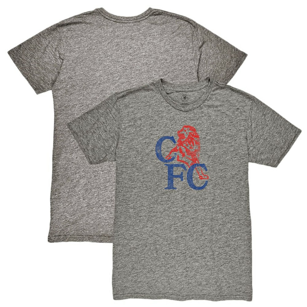 Chelsea 1863FC Retro '86 Badge Vintage Tri-Blend T-Shirt Heather Gray - FIFA World CUP