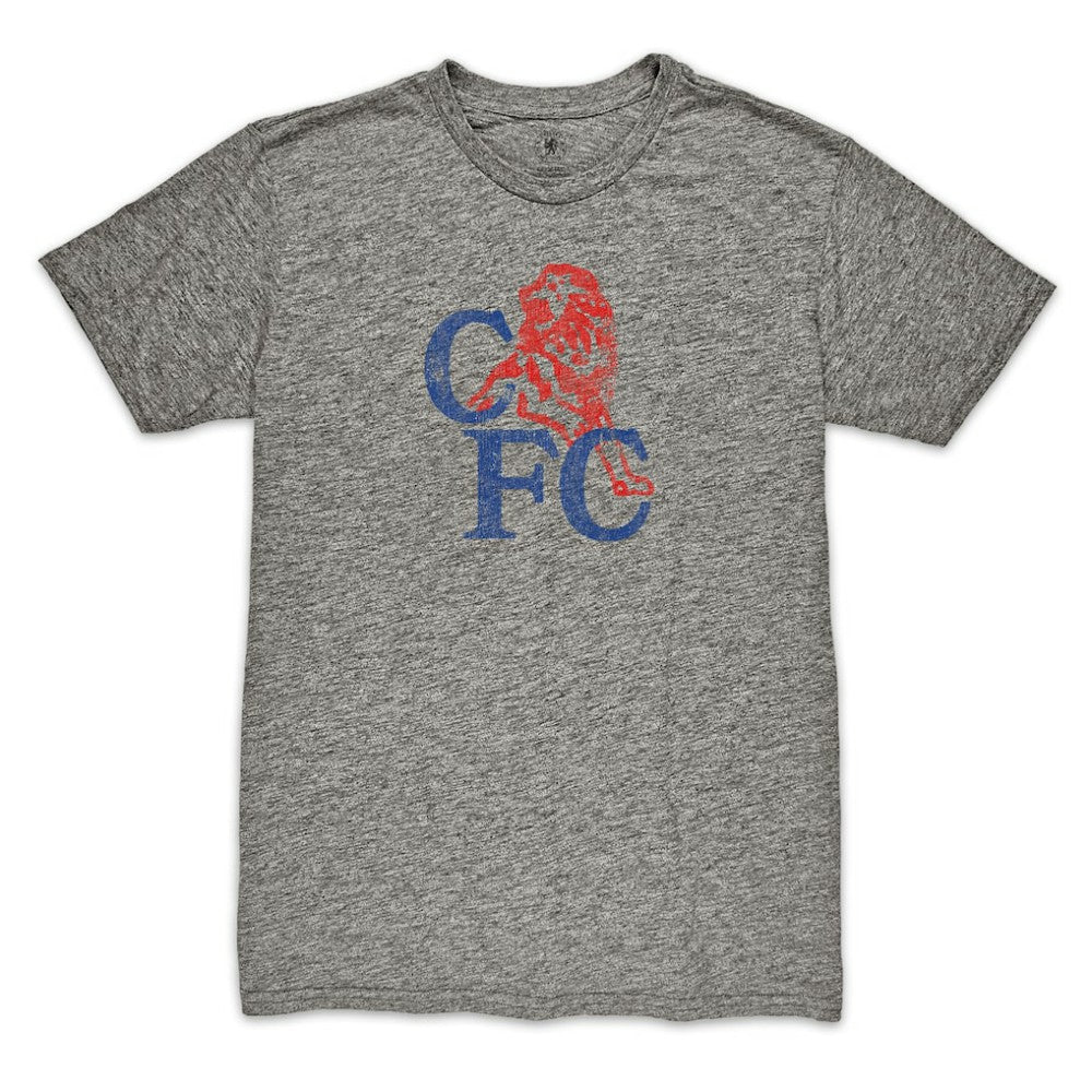 Chelsea 1863FC Retro '86 Badge Vintage Tri-Blend T-Shirt Heather Gray - FIFA World CUP