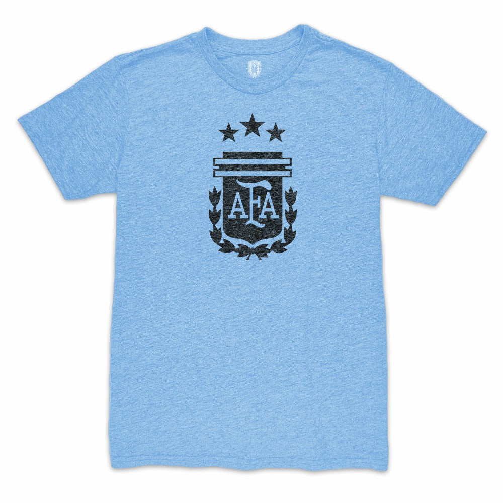 Lautaro Martinez Argentina National Team 1863FC Retro Player Tri-Blend T-Shirt Light Blue - FIFA World CUP