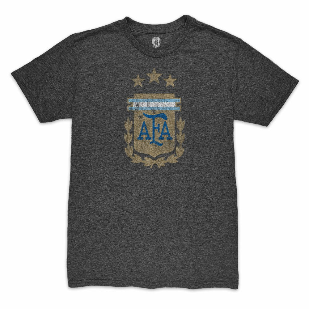 Lautaro Martinez Argentina National Team 1863FC Retro Player Tri-Blend T-Shirt Black - FIFA World CUP