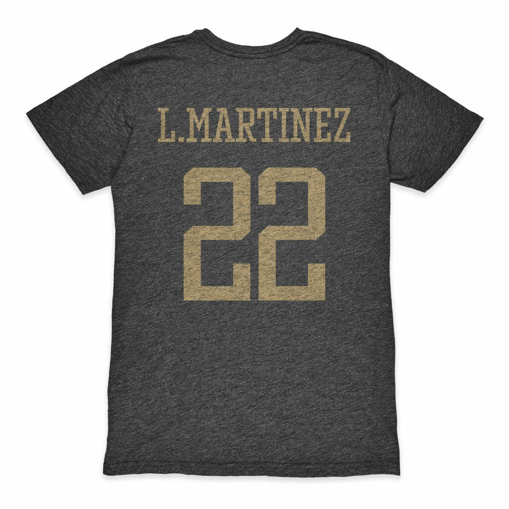 Lautaro Martinez Argentina National Team 1863FC Retro Player Tri-Blend T-Shirt Black - FIFA World CUP