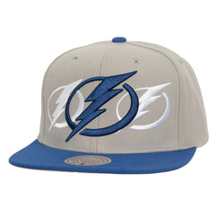 Tampa Bay Lightning Mitchell & Ness Soul Triple Up Snapback Hat - Gray - NHL