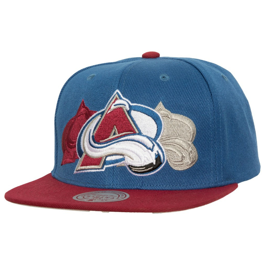 Colorado Avalanche Mitchell & Ness Soul Triple Up Snapback Hat - Light Blue - NHL