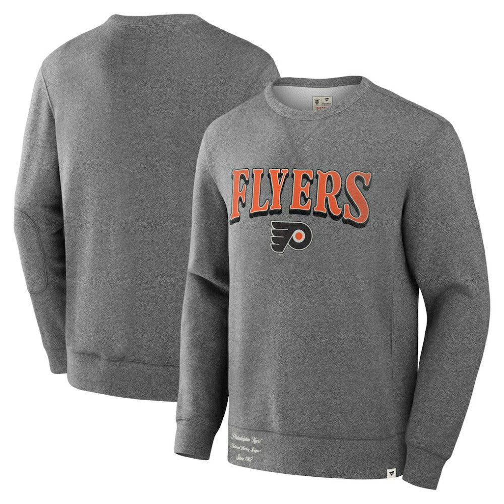 Philadelphia Flyers Fanatics Decades Collection Legendary Fleece Pullover Sweatshirt - Heather Gray - NHL