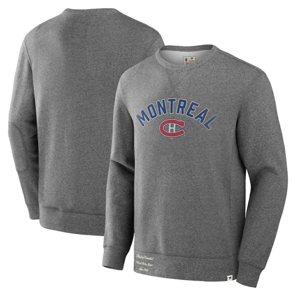 Montreal Canadiens Fanatics Decades Collection Legendary Fleece Pullover Sweatshirt - Heather Gray - NHL