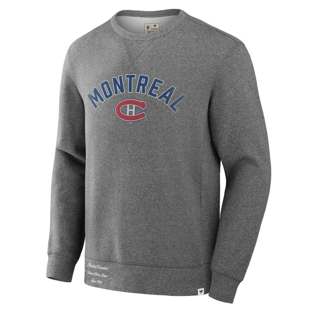 Montreal Canadiens Fanatics Decades Collection Legendary Fleece Pullover Sweatshirt - Heather Gray - NHL