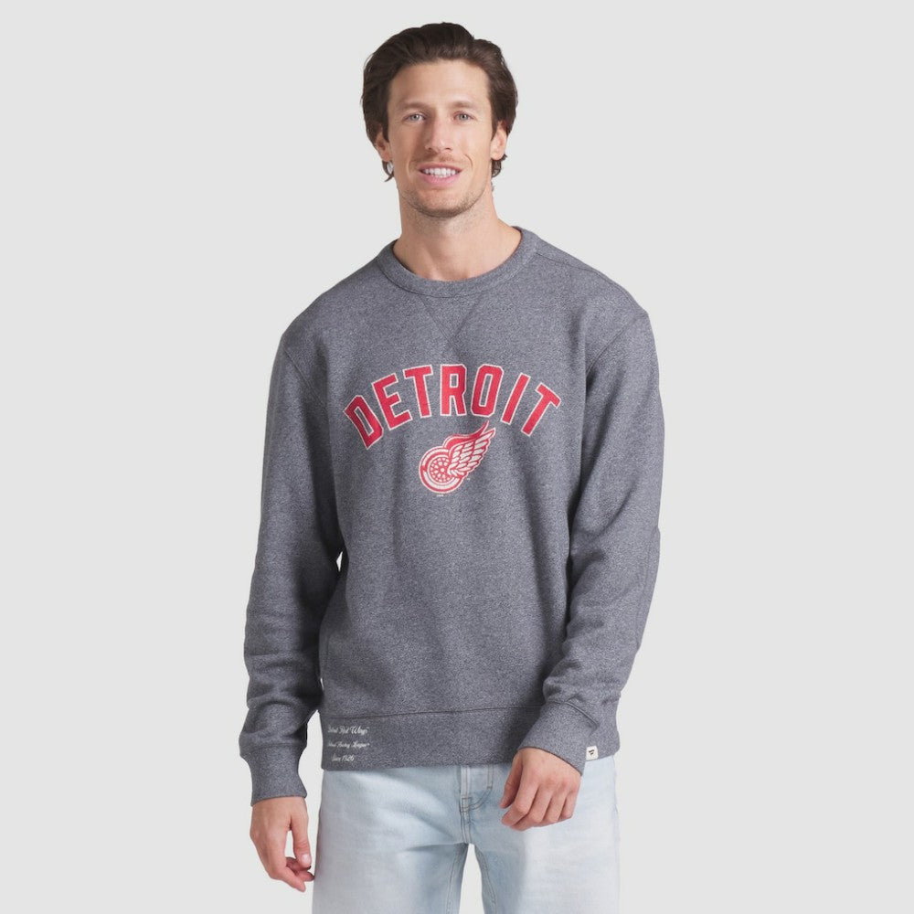 Detroit Red Wings Fanatics Decades Collection Legendary Fleece Pullover Sweatshirt - Heather Gray - NHL