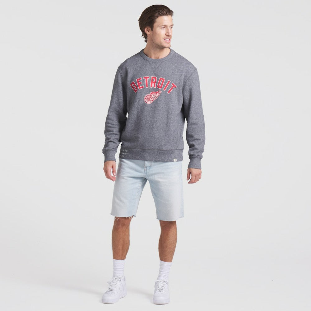 Detroit Red Wings Fanatics Decades Collection Legendary Fleece Pullover Sweatshirt - Heather Gray - NHL