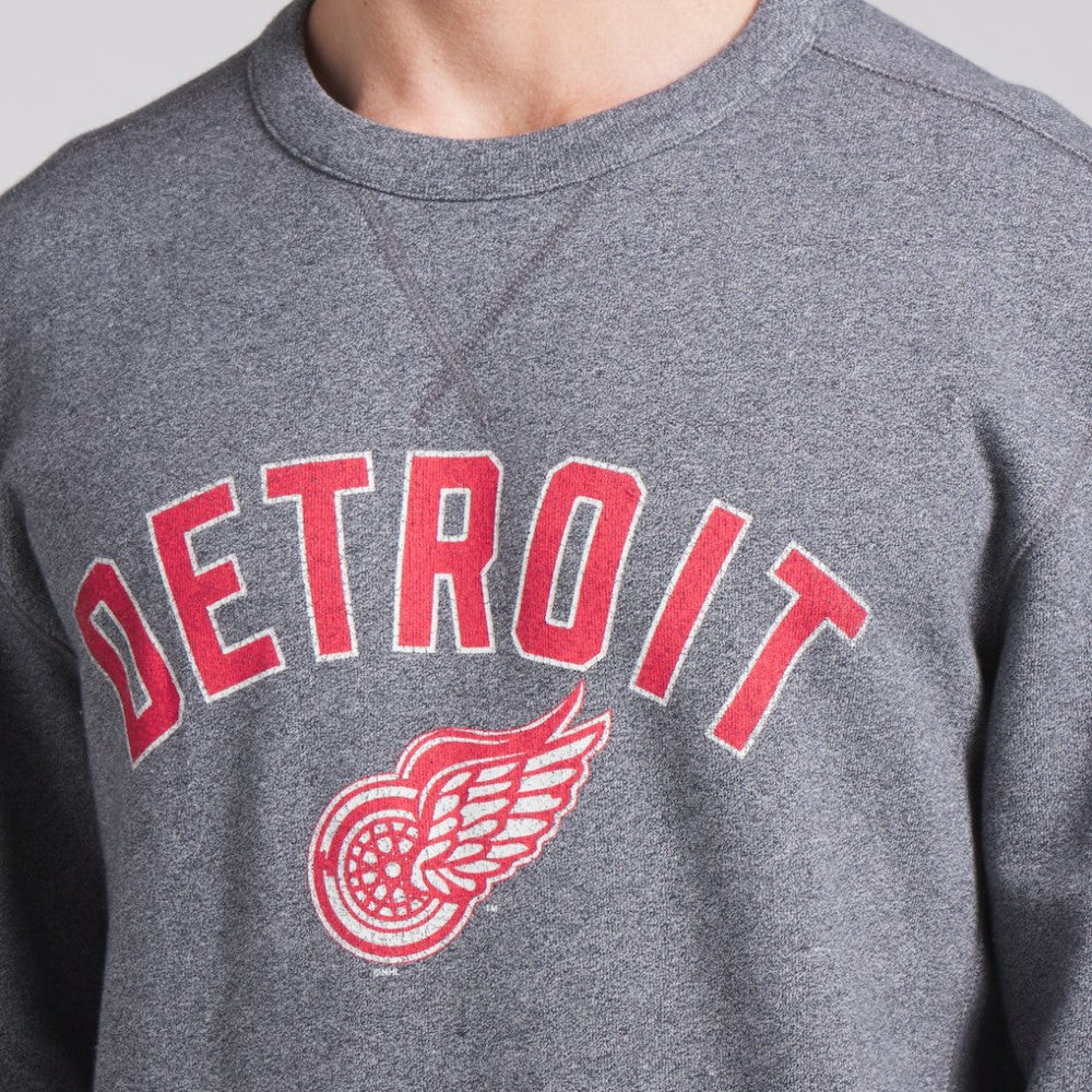 Detroit Red Wings Fanatics Decades Collection Legendary Fleece Pullover Sweatshirt - Heather Gray - NHL