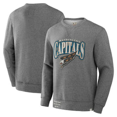 Washington Capitals Fanatics Decades Collection Legendary Fleece Pullover Sweatshirt - Heather Gray - NHL