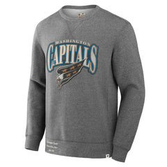Washington Capitals Fanatics Decades Collection Legendary Fleece Pullover Sweatshirt - Heather Gray - NHL