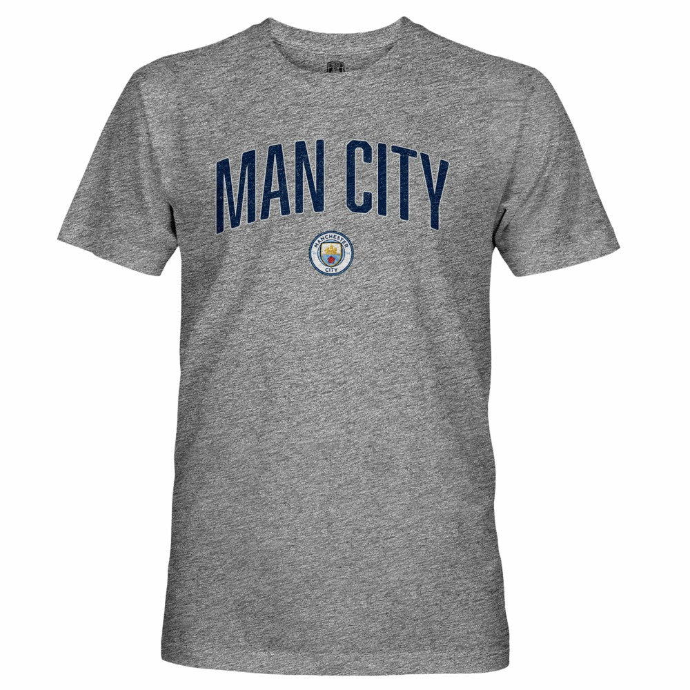 Manchester City 1863FC Wordmark Retro Tri-Blend T-Shirt Heather Gray - FIFA World CUP